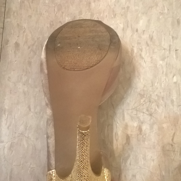 Steve Madden PDevaa Stiletto Sparkling Heel Gold 7 - Picture 7 of 8